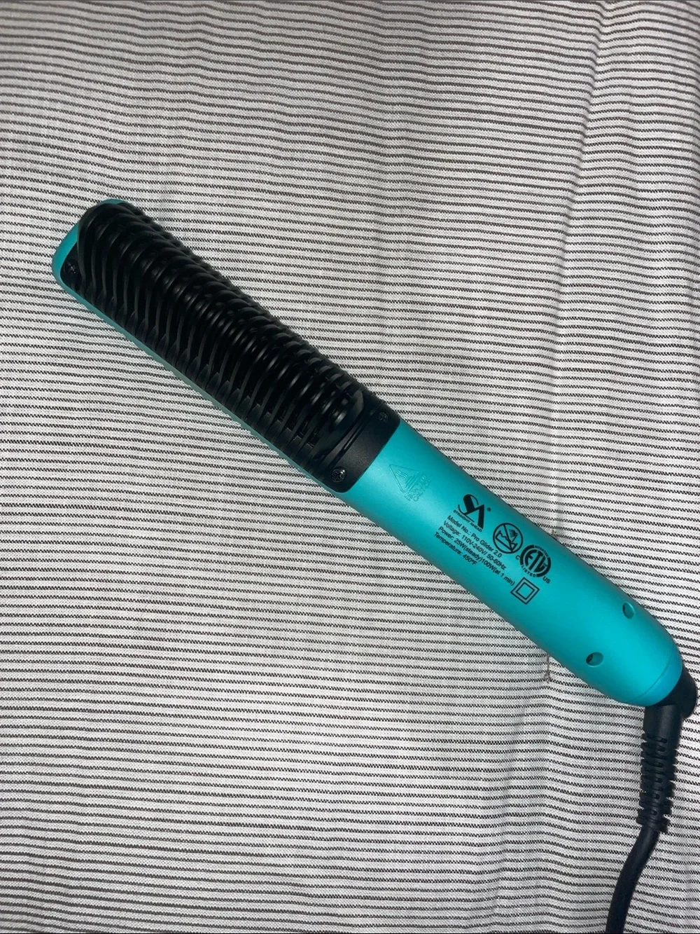 Straight Ahead Turquoise Electric Hair Straightening Brush